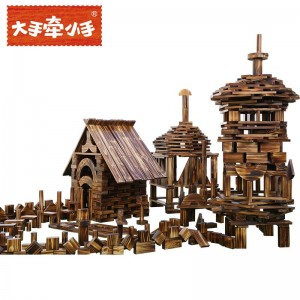 幼儿园户外大型积木碳化炭烧积木 木制大积木玩具构建区益智积木